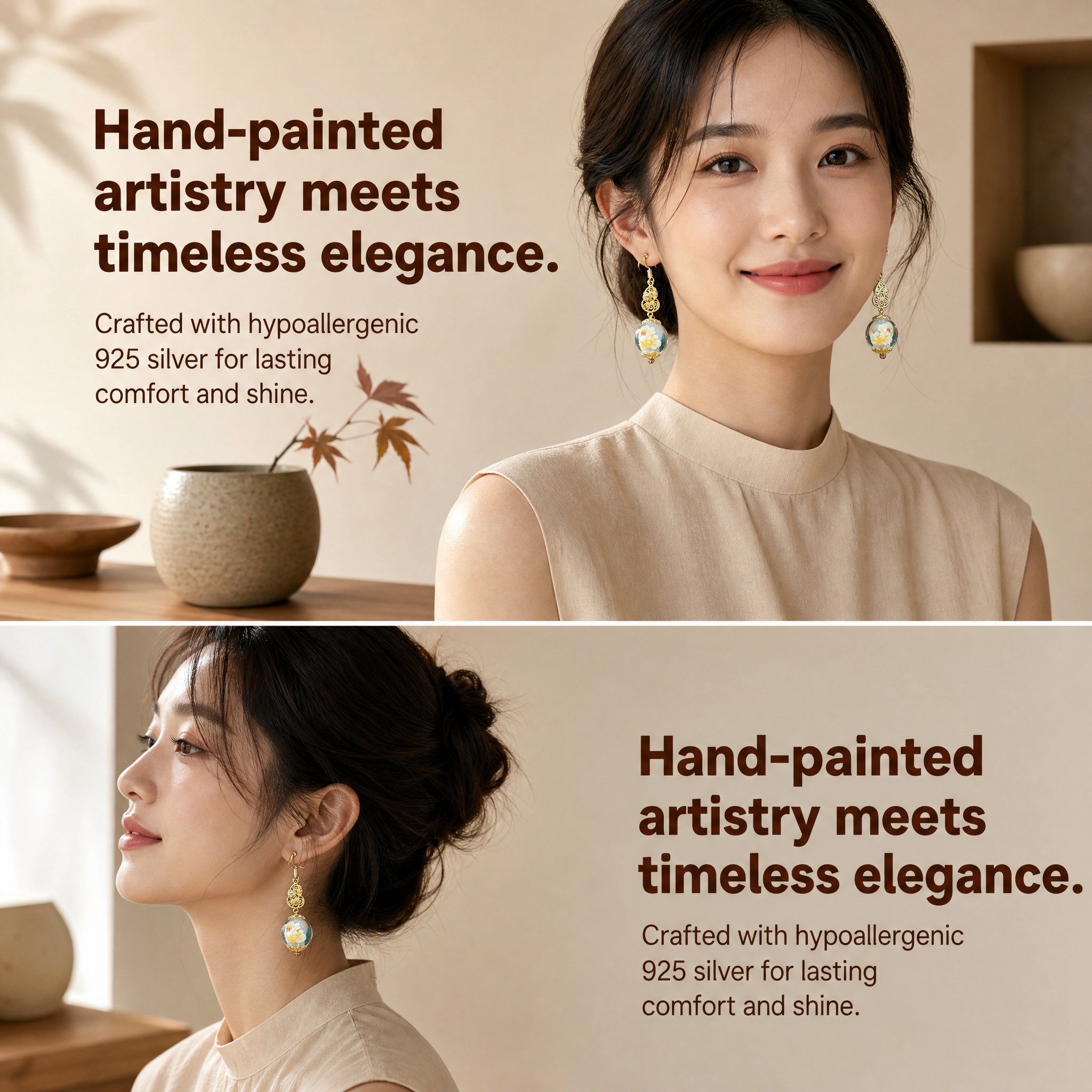 Intangible Cultural Heritage - Engraved Ear Rings - Image 2