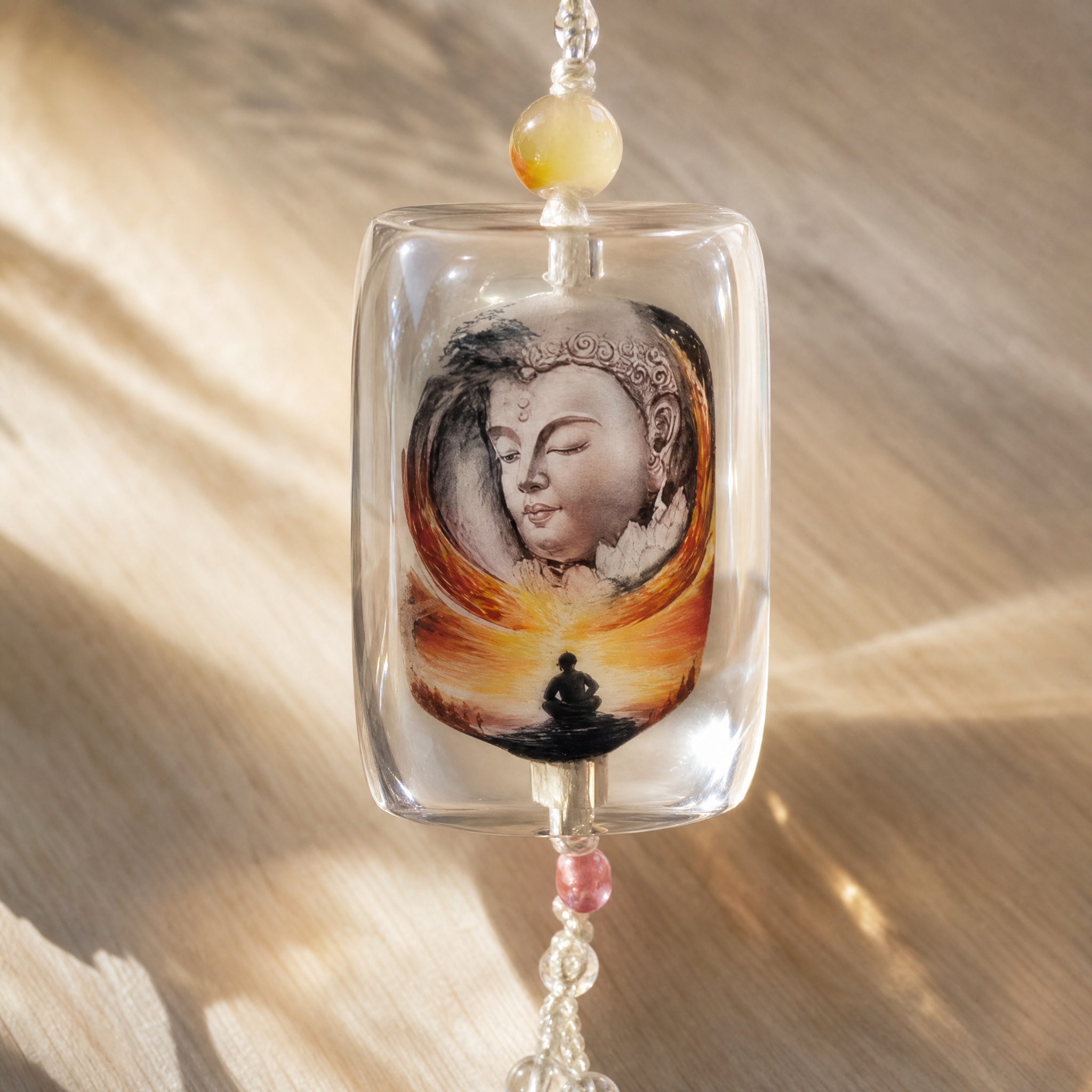 Intangible Cultural Heritage - Engraved Porcelain Necklace - Image 4