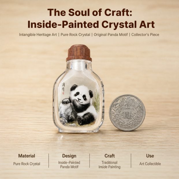 Engraved Ceramic Small Pot (Baby Panda)