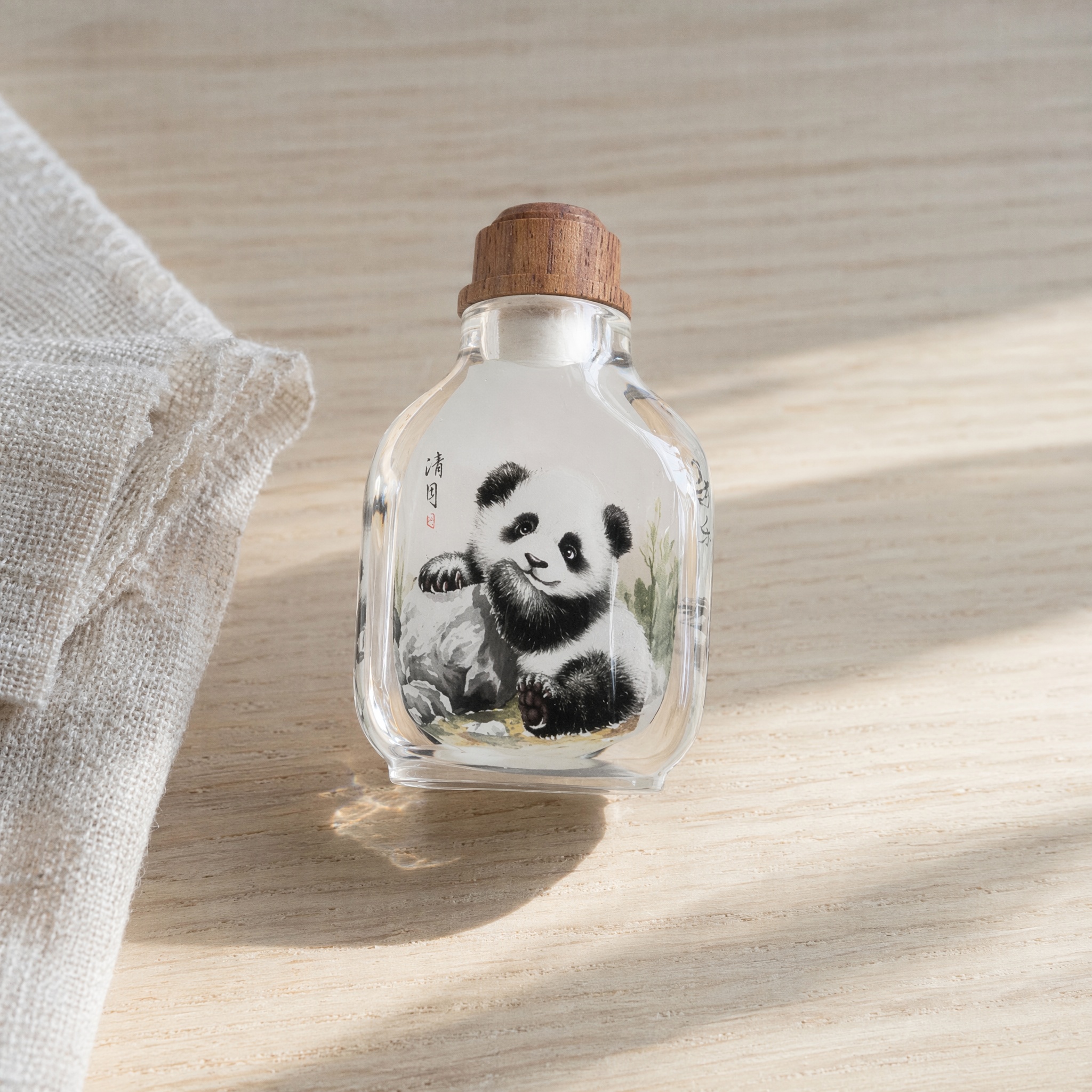 Engraved Ceramic Small Pot (Baby Panda) - Image 3